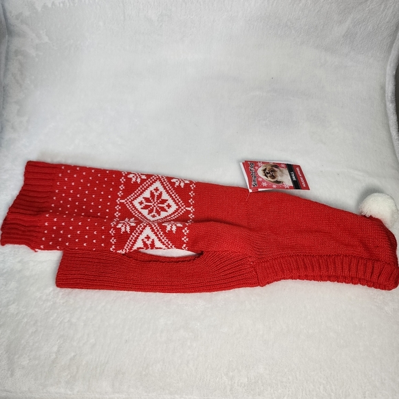 Simply Dog Sweater Red White Winter Dog Clothes Size Small 14"-17" NWT - Picture 3 of 9